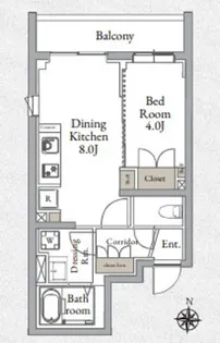 LIVECASA千鳥町【0204号室】の間取り