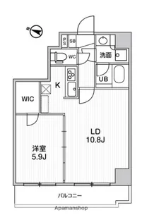 ジェノヴィア南千住Ⅱスカイガーデン【11階】の間取り