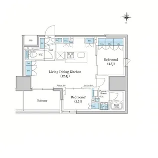 スタイリオ蒲田WEST【7階】の間取り