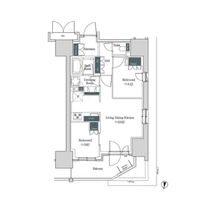 ブルックサイドレジデンス木場【8階】の間取り