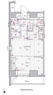 PREMIUMCUBE上野【10階】の間取り