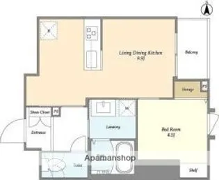 CREATIF上野入谷【5階】の間取り