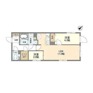 ウェルスクエア洗足【4階】の間取り