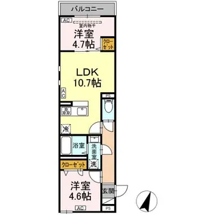 セレスティア鷺宮II【2階】の間取り