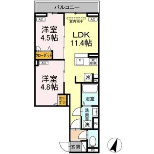 セレスティア鷺宮II【2階】の間取り