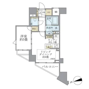 ザ・パークハウス渋谷笹塚【12階】の間取り