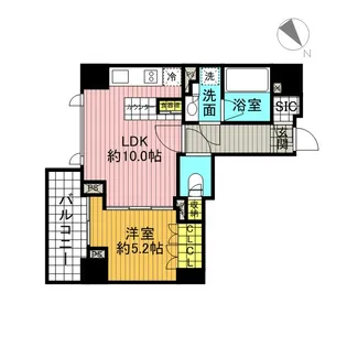 パークハビオ渋谷【5階】の間取り