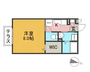ウィルモアK・Ⅱ【2階】の間取り