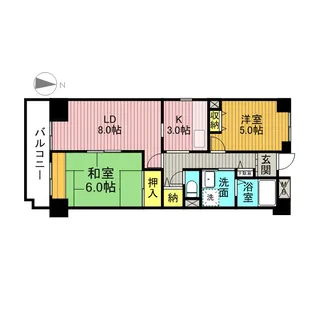 フレール綾瀬3【3階】の間取り