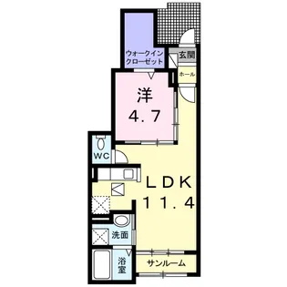 サンライズ ネクスト B【1階】の間取り