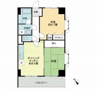 ヴァンテアン【6階】の間取り