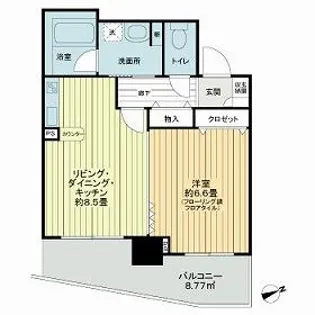 ライオンズステーションプラザ松戸【2階】の間取り