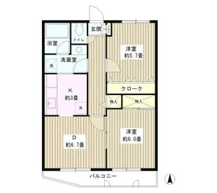 メゾンドボヌール梅島【1階】の間取り