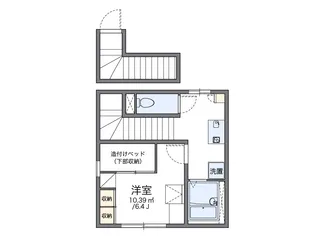 レオパレスメープル【2階】の間取り