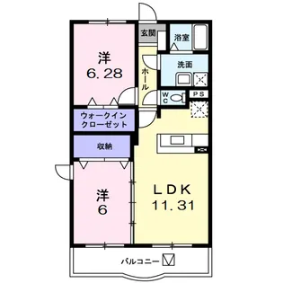 アヴェニール・K 参番館【1階】の間取り