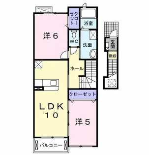 CALME MAISON K【2階】の間取り