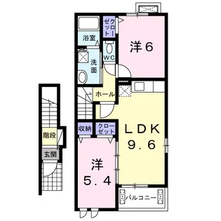 ベル ピアッツァ Ⅰ【2階】の間取り
