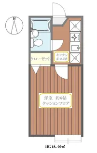 シャンブル綾瀬I【1階】の間取り