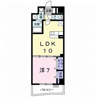 プラシード【5階】の間取り