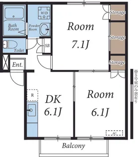 エステートピアK【1階】の間取り