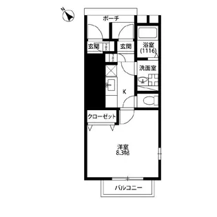 アスピリア フルール【1階】の間取り