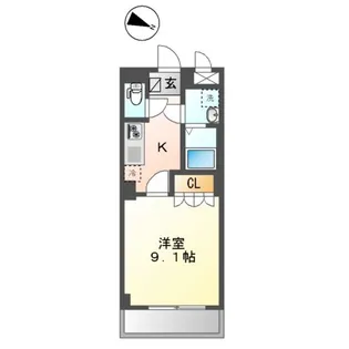 ブラン ピエール【5階】の間取り