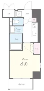 WAVE西新井【6階】の間取り