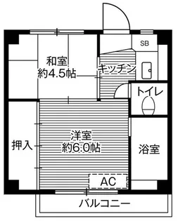 ビレッジハウス串崎1号棟【0302号室】の間取り