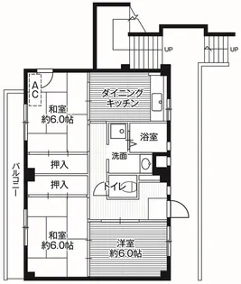 ビレッジハウス串崎2号棟【3階】の間取り