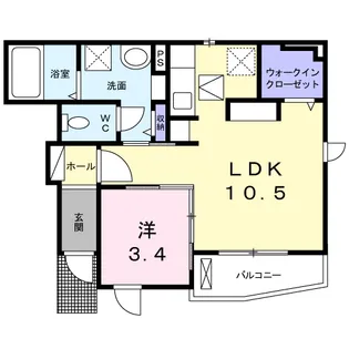 シャイン ヴィラ【1階】の間取り