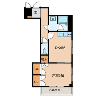 シュプレーム東金町【4階】の間取り
