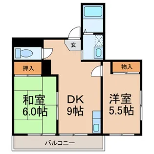 グランビュー戸部【8階】の間取り