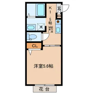 東京都足立区千住5丁目【アパート】の間取り