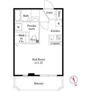 CRESCENT COURT【1階】の間取り