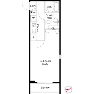 CRESCENT COURT【0323号室】の間取り