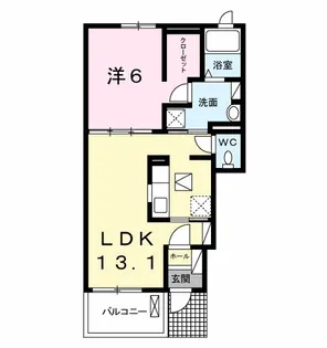 プランドール ポワール【1階】の間取り