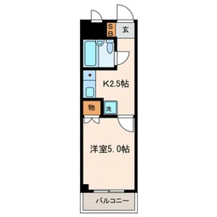 フローラ水山【2階】の間取り