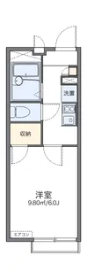 レオパレス六町【2階】の間取り