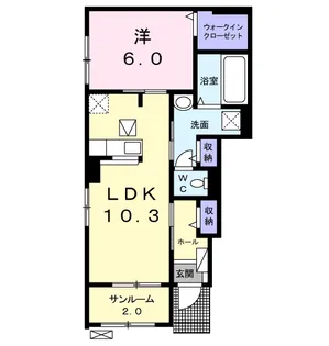 ペア フラワー2【1階】の間取り
