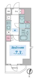 ドゥーエ日暮里【3階】の間取り