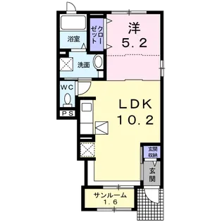 KメゾンⅠ【1階】の間取り