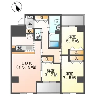 フリーダムファン【5階】の間取り
