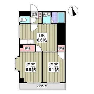 榎本マンションⅡ【2階】の間取り