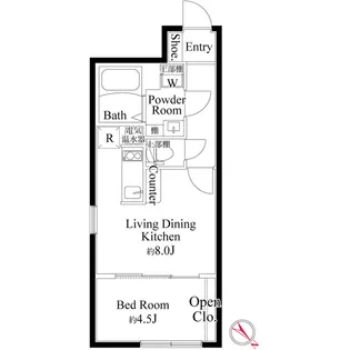 CASA GRAZIE 東日暮里【5階】の間取り