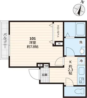 リコリス【101号室号室】の間取り