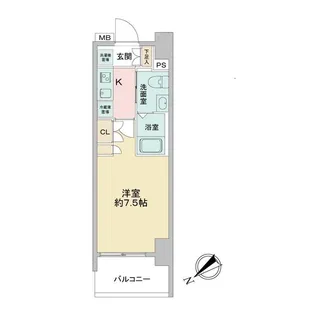 LA DOUCEURお花茶屋Ⅰ【0508号室】の間取り