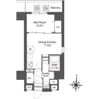 コンフォリア南千住【6階】の間取り