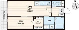 ガーデン旭【205号室号室】の間取り