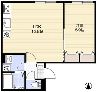 ウエスト・ハイランド・コート【2階】の間取り