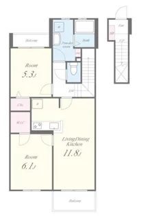 サン・ノーブル【2階】の間取り